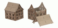Laser Cut House Plan 3D Puzzle CDR Vectors File