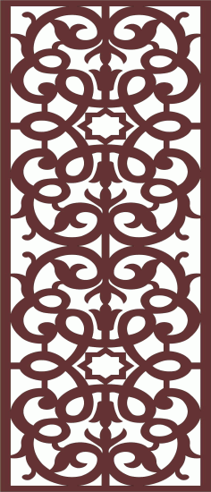 Laser Cut Indoor Panel Room Divider, Decorative Privacy Partition Free DXF File