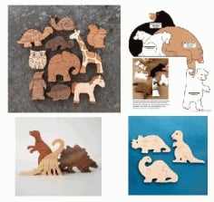 Laser Cut Jigsaw Puzzle Toys Free Vector CDR File