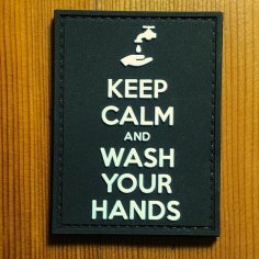 Laser Cut Keep Calm and Wash Your Hands Poster CDR and DXF File