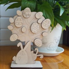 Laser Cut Kids Educational Puzzle Bunny Easter Egg Drawing Tree CDR File