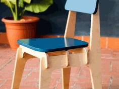 Laser Cut Kids Study Room Chair DXF File