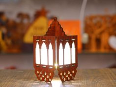 Laser Cut Lamp Ramadan Lantern Wooden Lamp LED Table Lamp 3mm Vector File