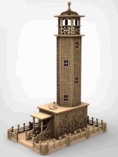 Laser Cut Lighthouse 3D Wooden Model Layout CDR File