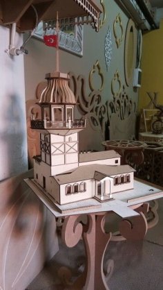 Laser Cut Maidens Tower Building Model in Istanbul Turkey CDR File