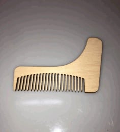 Laser Cut Men Beard Shaping Styling Comb Free Vector File