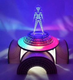 Laser Cut Mini Man LED 3D Lamp CDR File