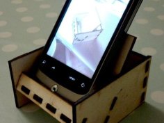 Laser Cut Mobile Phone Stand CDR and DXF File for Laser Cutting