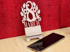 Laser Cut Mobile Stand 8th March Women’s Day Mobile Holder Stand 3mm Vector File