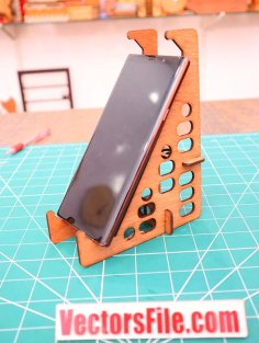Laser Cut Mobile Stand Cell Phone Holder CDR and DXF File