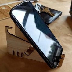 Laser Cut Mobile Stand Desk Phone Holder Cell Phone Organizer DXF and CDR File