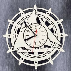 Laser Cut Modern Wall Clock Template DXF and CDR File