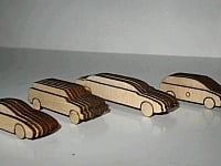Laser Cut Out Wooden Scale Cars DXF File
