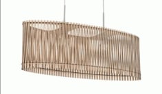 Laser Cut Oval Ceiling Wooden Lamp, Wooden Lamp CDR and DXF File