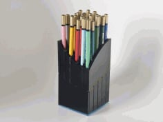Laser Cut Pencil Storage Box Free DXF Vectors File