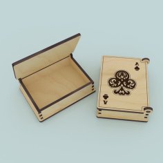 Laser Cut Playing Card Box Free CDR and DXF File