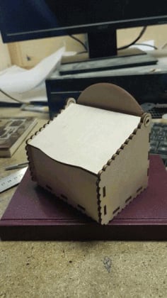 Laser Cut Plywood Box with Lid 4mm 3D Puzzle CDR File