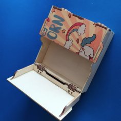 Laser Cut Plywood Box with Patterned Lid CDR File
