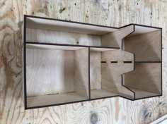 Laser Cut Plywood Coffee Tea Paper Cup Holder Storage Box Vector File