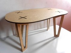 Laser Cut Plywood Computer Table CDR File