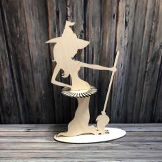 Laser Cut Plywood Doll Napkin Holder CDR Vector and DXF File