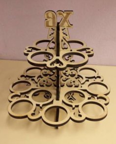 Laser Cut Plywood Easter Eggs Holder Stand File for Laser Cutting