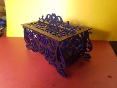Laser Cut Plywood Jewelry Box Puzzle Storage Box CDR File