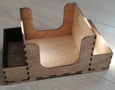 Laser Cut Plywood Napkin Holder with a Compartment for Spices CDR File