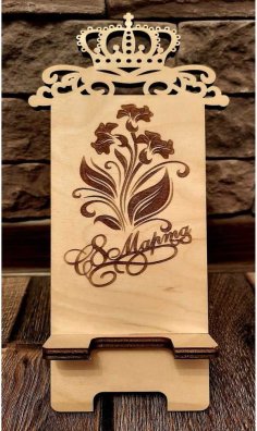 Laser Cut Plywood Smart Phone Stand PDF File