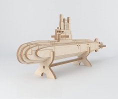 Laser Cut Plywood Submarine 3D Model CDR File