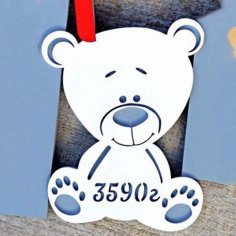 Laser Cut Plywood Teddy Bear Metric Toy for Kids DXF and CDR File
