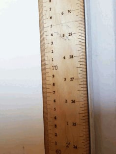 Laser Cut Portable Height Measuring Ruler DXF File DXF Vectors File