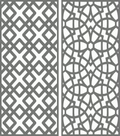 Laser Cut Privacy Decorative Room Separator Seamless Pattern Vector File