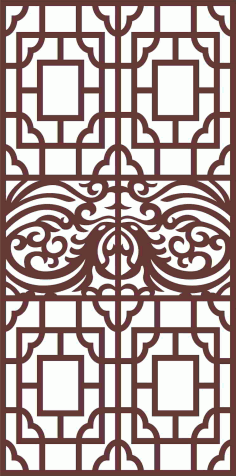 Laser Cut Privacy Grill Indoor Panels Screen Room Separator Seamless Design Pattern Vector File