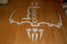 Laser Cut Pteranodon Skeleton 3D Wooden Puzzle DXF File
