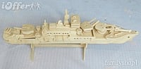 Laser Cut Puzzle Wooden 3D Ship Model DXF File