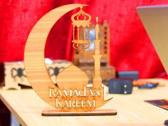 Laser Cut Ramadan Kareem Decorative Stand Ramadan Gift Idea Plywood 3mm Vector File