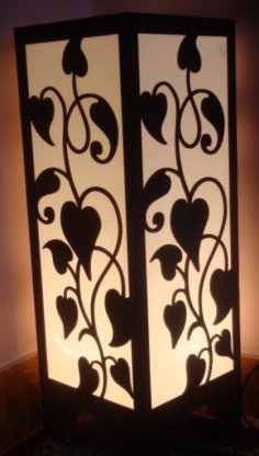 Laser Cut Room Lamp DIY 3D Wooden Puzzle Night Light Table Lamp CDR and DXF Vector File