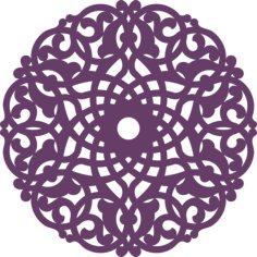Laser Cut Round Pattern Design DXF and CDR File
