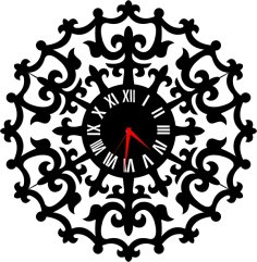 Laser Cut Round Wall Clock Grill Pattern Template Design CDR File