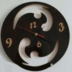Laser Cut Round Wall Clock Modern Clock Face Design CDR and DXF File