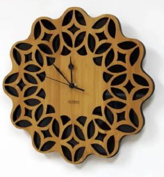 Laser Cut Round Wall Clock Wall Decorative Free CDR and DXF File
