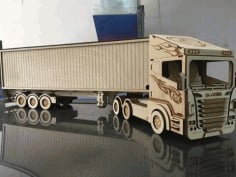 Laser Cut Scania R580 Truck 3D Puzzle CDR File