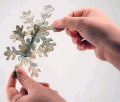 Laser Cut Snowflake Ornaments from Wood Paper and Foam CDR File