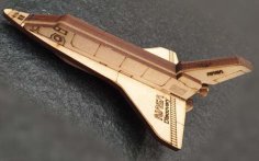 Laser Cut Space Shuttle 3D Wooden Puzzle Model DXF File