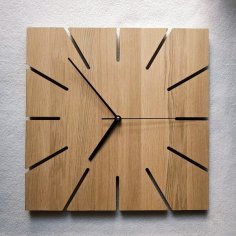Laser Cut Square Wall Clock Design CDR and DXF File