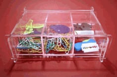 Laser Cut Storage Box with Removable Partitions CDR File