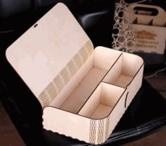 Laser Cut Storage Box, Wooden Box Free DXF, CDR and Ai Vector File