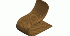 Laser Cut Stylish Classic Wooden Chair Design DXF File