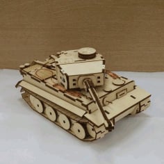 Laser Cut Tank Pz Kpfw V Tiger Free DWG File